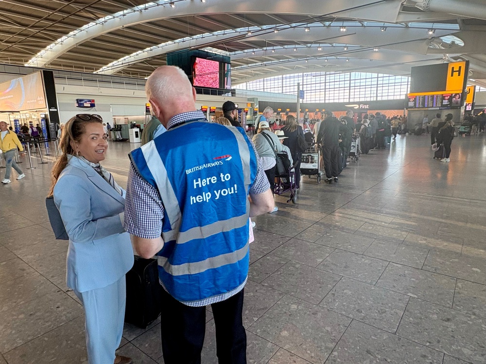 The widespread disruption is due to a major technical failure within the UK's National Air Traffic Services (NATS) flight processing system (PA)