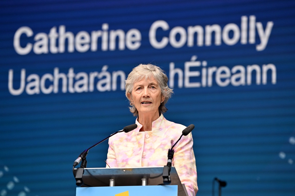 Irish President Catherine Connolly is a long-standing critic of Mr Trump (Oliver McVeigh/PA) (PA Wire)