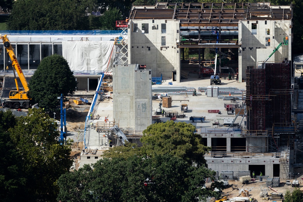 Work continues on the White House ballroom on September 8, 2026, in Washington, following a narrow ruling by the US Supreme Court (Getty)