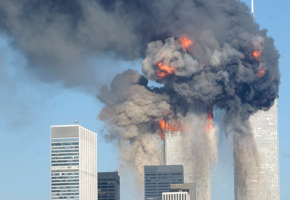 Trump has repeatedly claimed to have been close to Ground Zero in the aftermath of the attacks on the World Trade Center, the 25th anniversary of which is being observed this week (Getty)