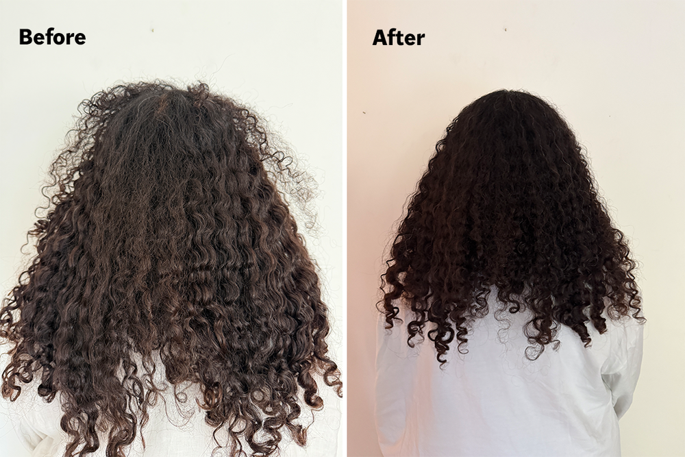 My curls were left more defined, moisturised and conditioned (Nicole Ocran/The Independent)