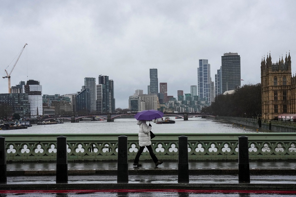 Much of the UK will see rain on Wednesday (AFP/Getty)