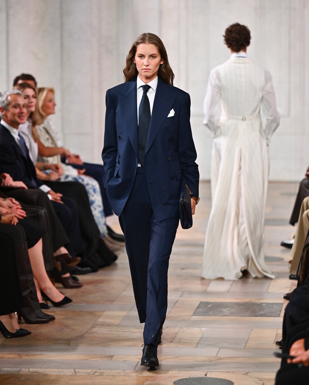 Menswear-inspired tailoring is a hallmark of Ralph Lauren’s style (Evan Agostini/AP) (AP)