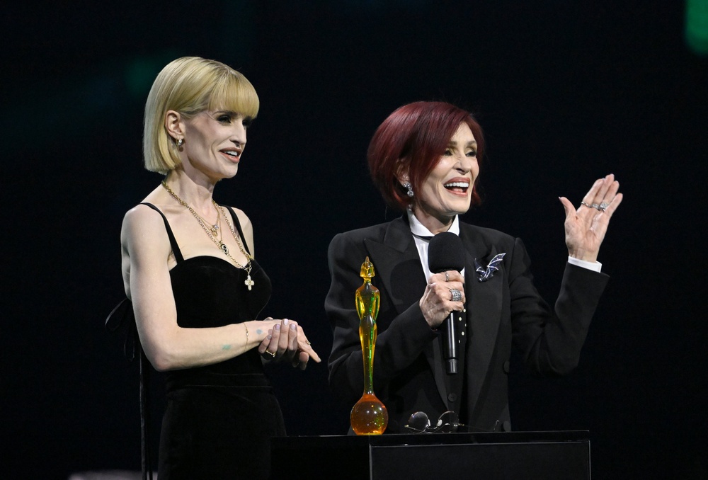 Sharon Osbourne with her daughter Kelly at the Brits earlier this year (Getty)