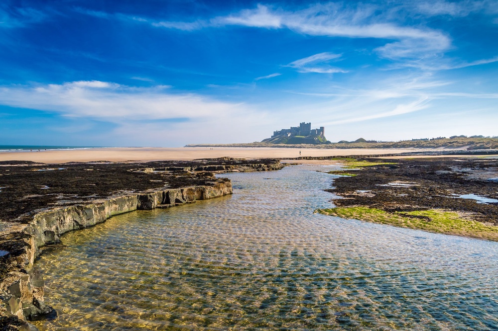 Northumberland’s Bamburgh Castle provides some spectacular scenery (Getty Images)