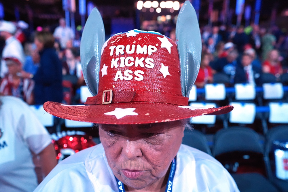 Republicans piled into the arena Wednesday to hear a nearly two-hour speech from the president (AP)