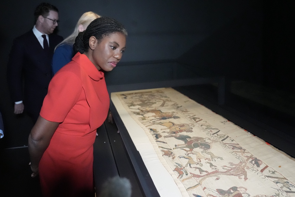 Conservative Party leader Kemi Badenoch during a visit to The Bayeux Tapestry Exhibition (Stefan Rousseau/PA) (PA Wire)