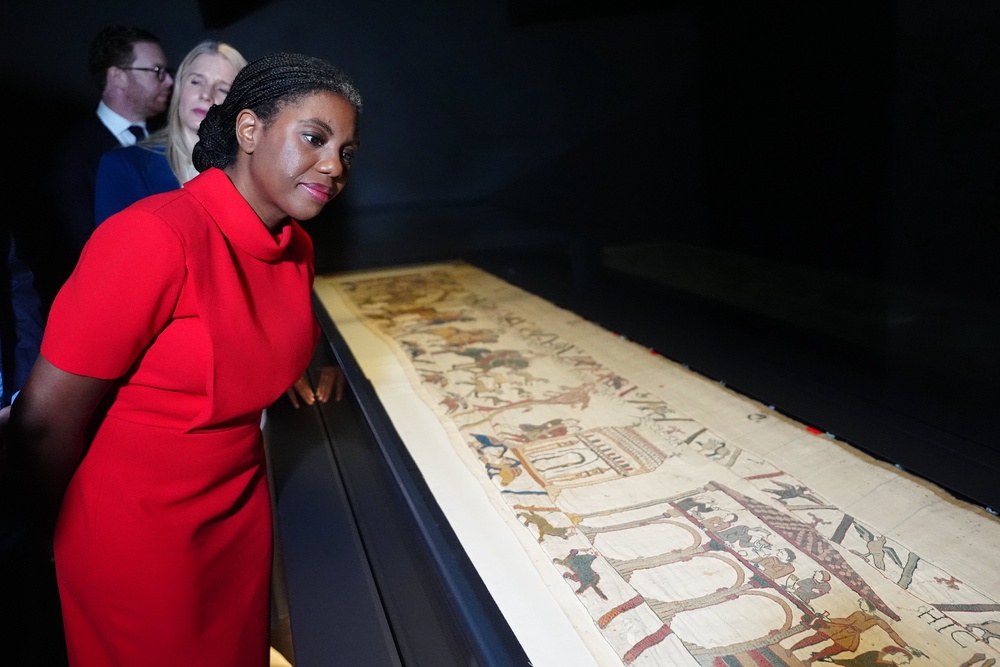 Conservative Party leader Kemi Badenoch hit out at the tourist tax plans during a visit to the British Museum’s Bayeux Tapestry exhibition (Stefan Rousseau/PA) (PA Wire)
