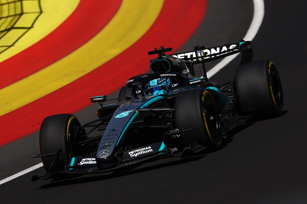 George Russell of Great Britain driving at Madring in Madrid (Getty)