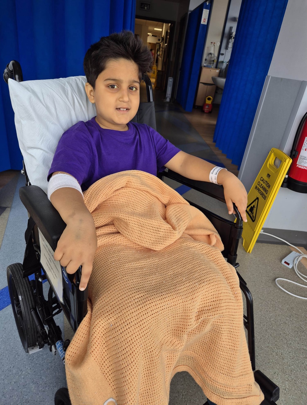 Qasim Rizwan after his first transfusion (PA)