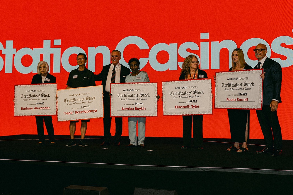 Nearly 10,000 full-time and part-time employees received a stock award with some veteran employees getting tens of thousands of dollars worth of stock (Baylee Jo for Station Casino)