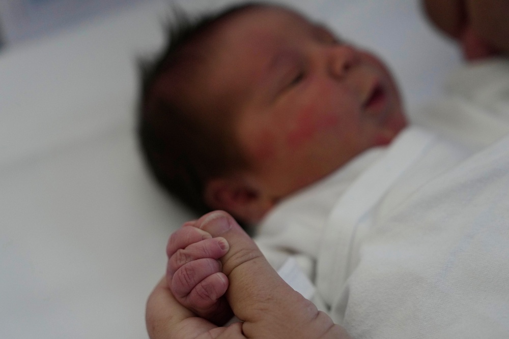 The little girl was born using Ms Rapti-Tzelepi’s embryo that had been frozen more than 22 years ago (AP)