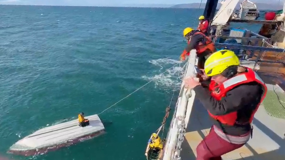 Derek spent around 62 hours stranded on the boat (Carlos Alexis Escartin via AP)