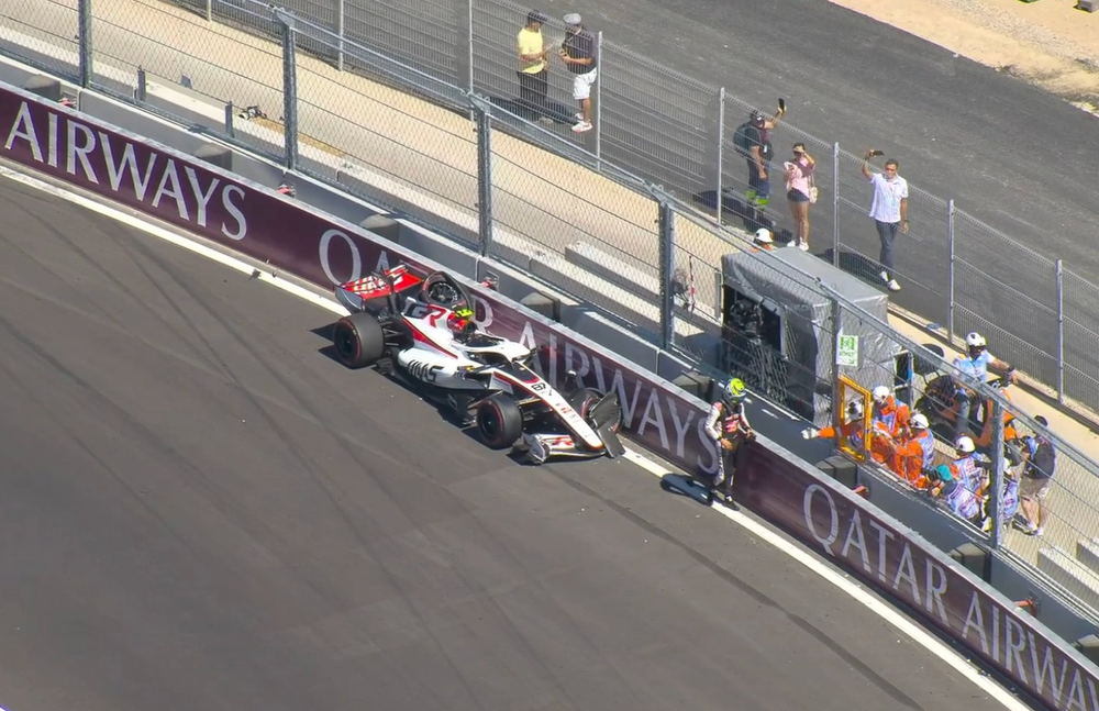 Ollie Bearman crashed on Saturday in Madrid (F1TV)