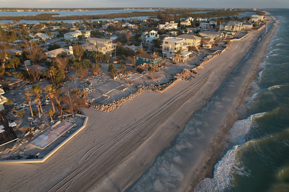 Waves roll in from the Gulf of Mexico toward lots where only empty foundations and debris remain after homes were swept away in Hurricane Milton on Manasota Key in Englewood, Fla., Oct. 13, 2024. (AP Photo/Rebecca Blackwell, File) (Copyright 2024 The Associated Press. All rights reserved.)