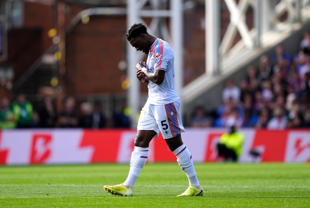 Axel Disasi was sent off (PA)