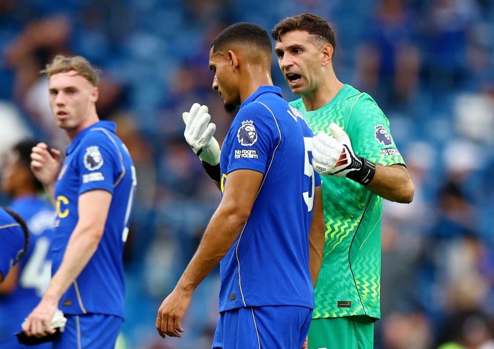 Emiliano Martinez had some unconvincing moments in Chelsea’s goal (Reuters)