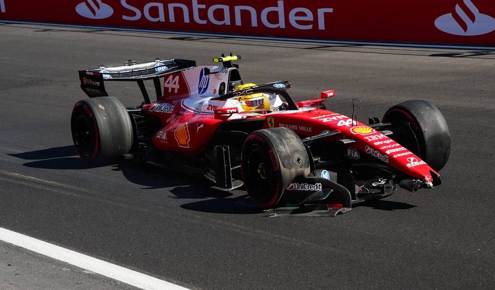 Lewis Hamilton crashed out of final practice prior to qualifying (David Davies/PA) (PA Wire)