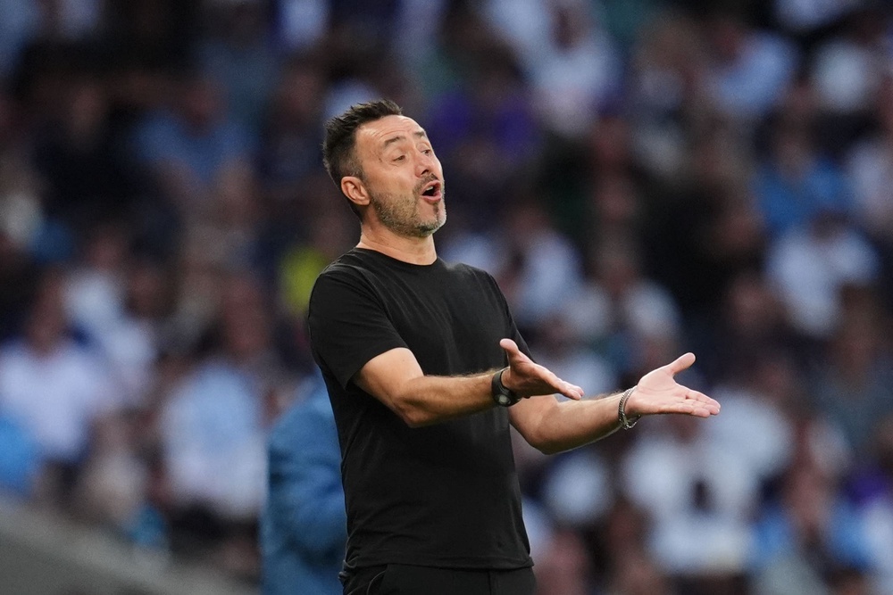 Roberto De Zerbi is under intense pressure with Spurs yet to score a goal in the Premier League (PA Wire)