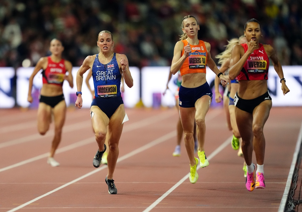 Keely Hodgkinson was beaten to the line by Audrey Werro (Martin Rickett/PA). (PA Wire)