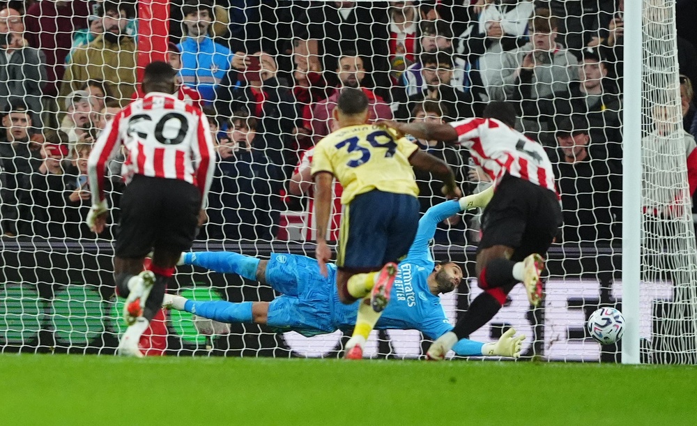 Bruno Guimaraes scored his first Arsenal goal (PA)