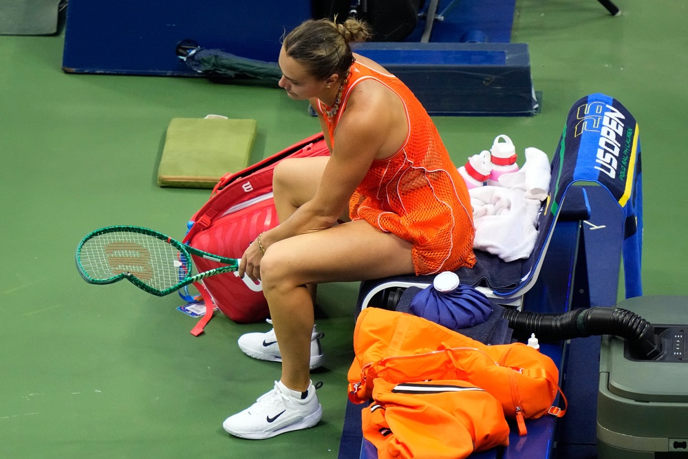 Aryna Sabalenka released her frustration after defeat in New York (AP)
