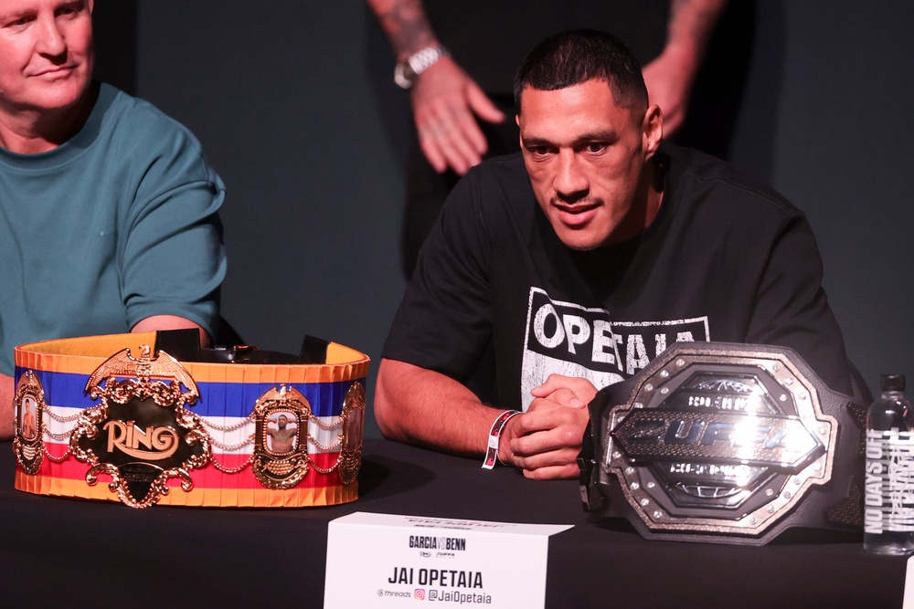 Jai Opetaia ahead of his fight tonight (AP)