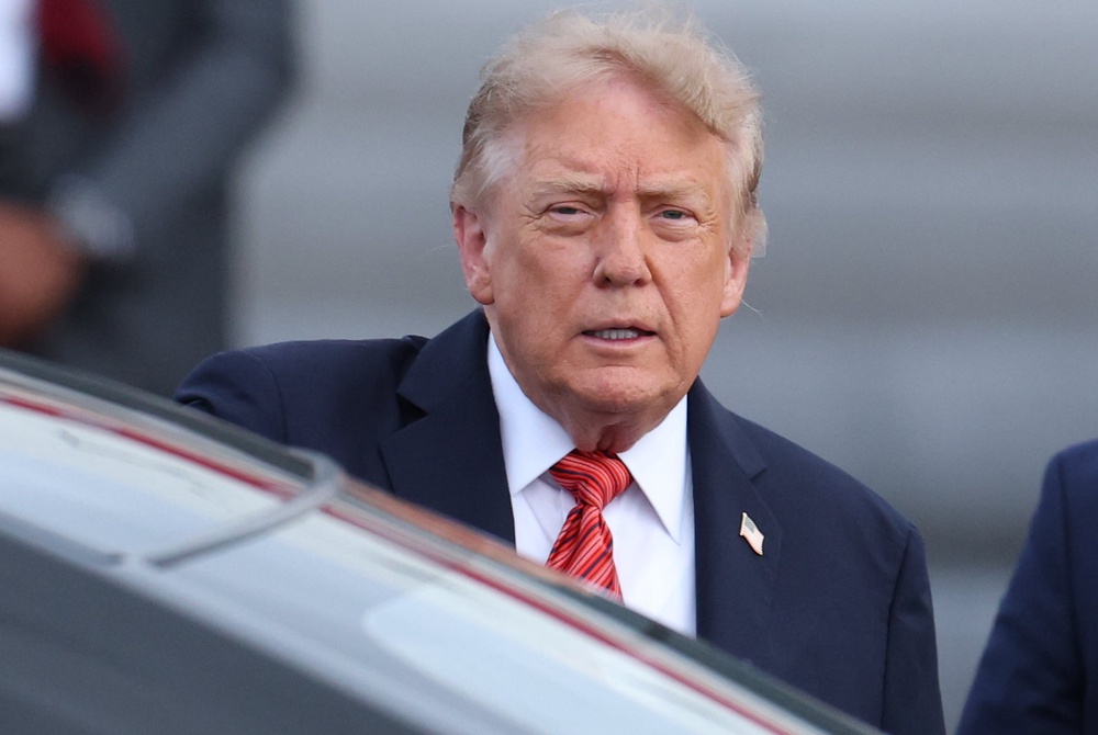 Donald Trump after arriving at Dublin Airport (Clodagh Kilcoyne/PA) (PA Wire)