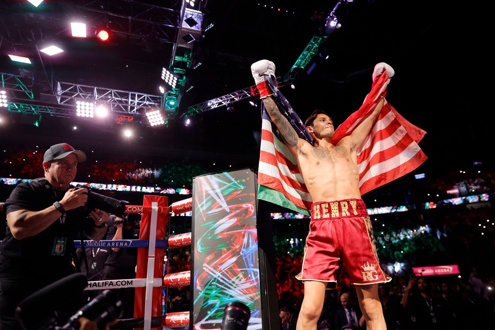 Ryan Garcia making his entrance in Las Vegas (Getty)