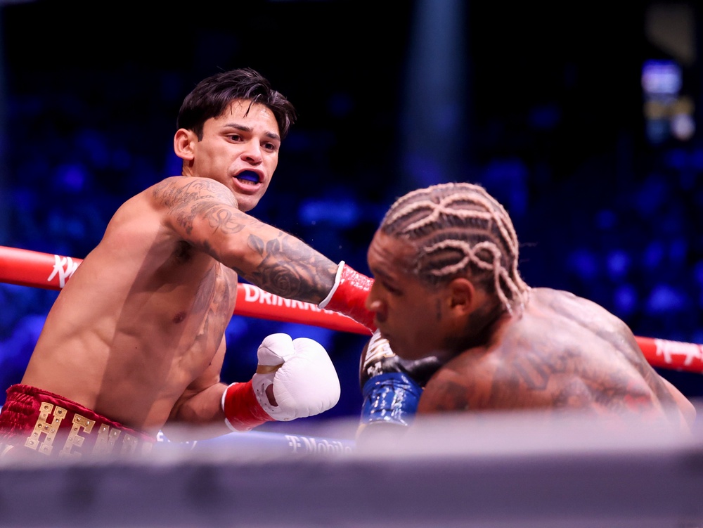 Garcia dropped Benn with a huge right hook in round two (AP)