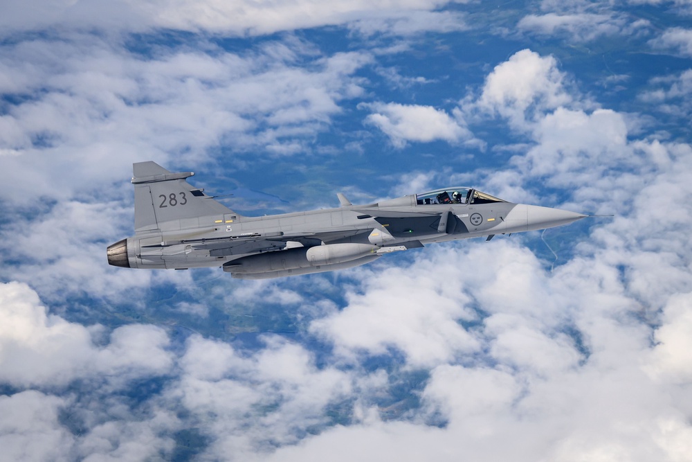 Allied Fighter Jets Refuel Midair Over Scandinavia (Getty)