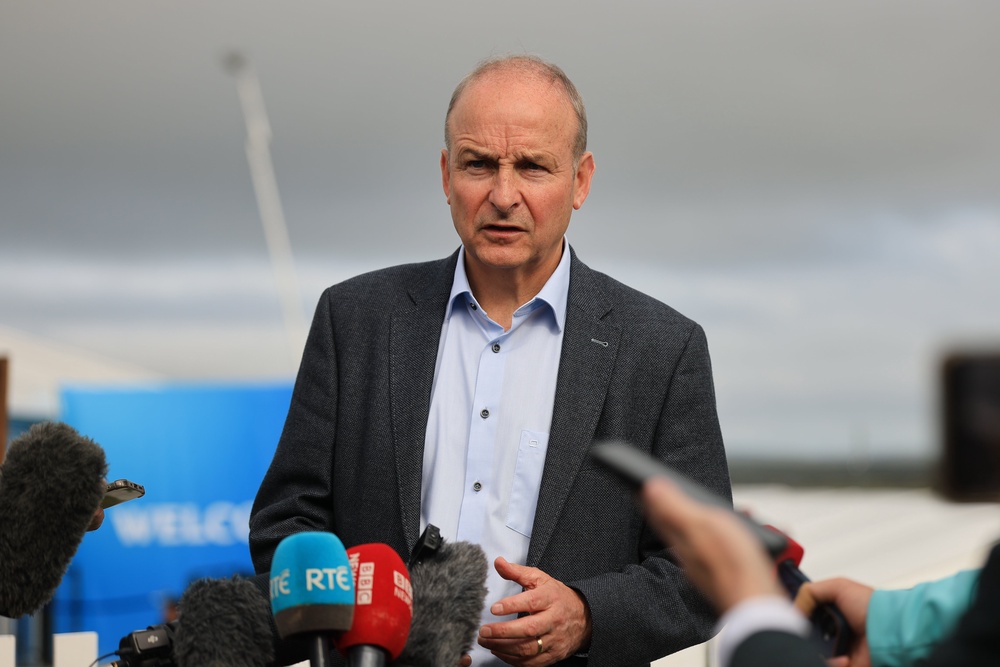 Taoiseach Micheál Martin speaking to the media (Liam McBurney/PA) (PA Wire)