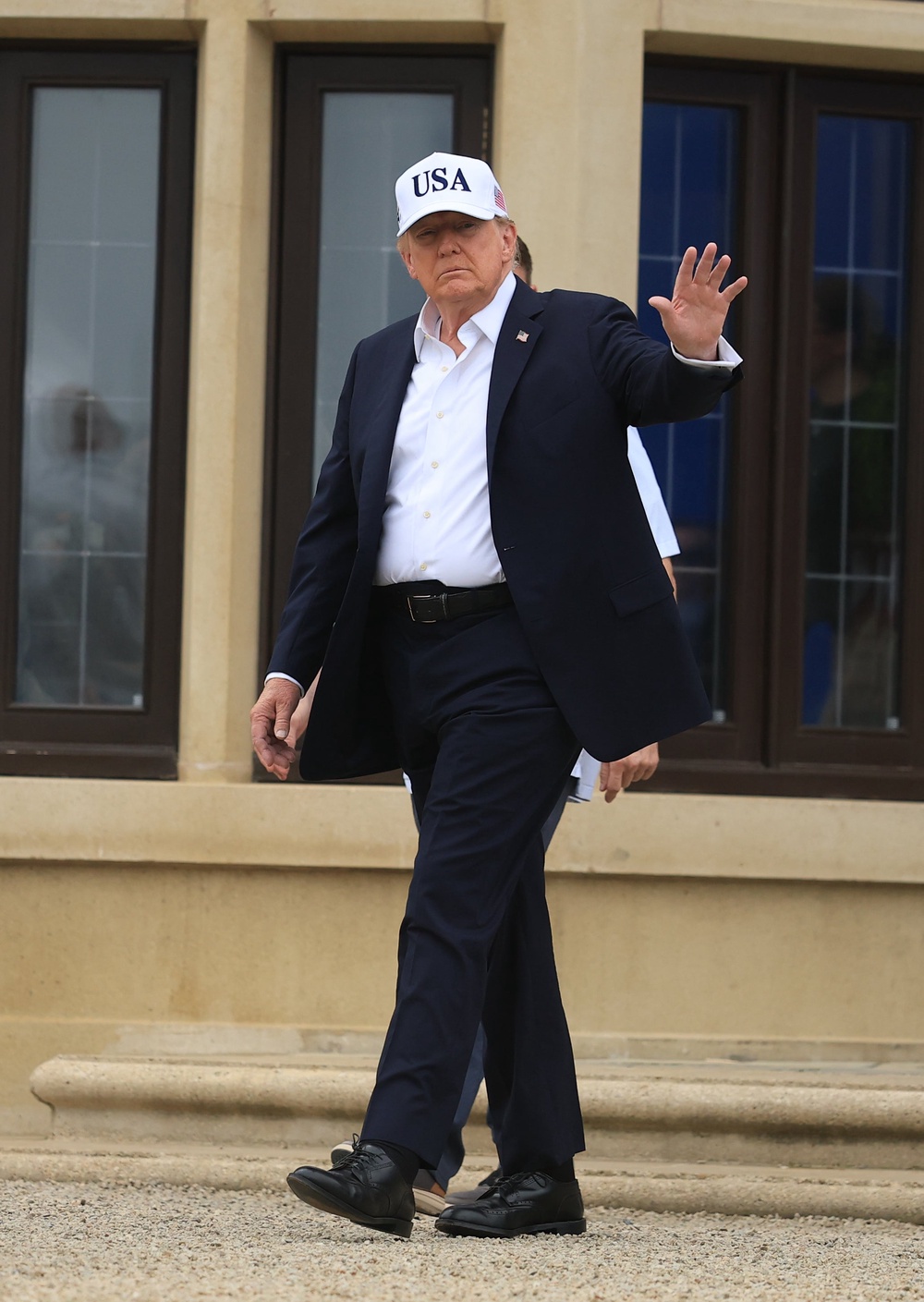 US President Donald Trump attends the Irish Open (Liam McBurney/PA)