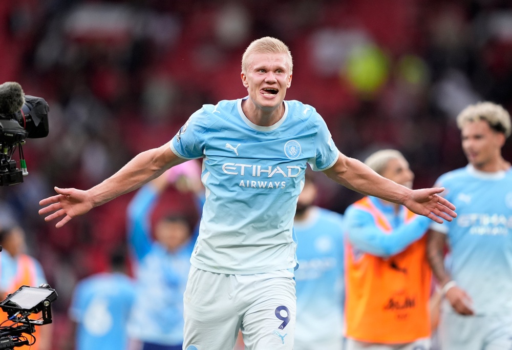 Erling Haaland has started the new season well after his stunning World Cup with Norway (PA)