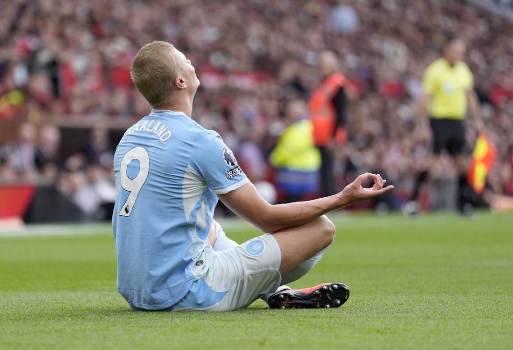Michael Carrick says he ‘can’t wait’ for the apology that comes United’s way for Erling Haaland’s winner (PA Wire)