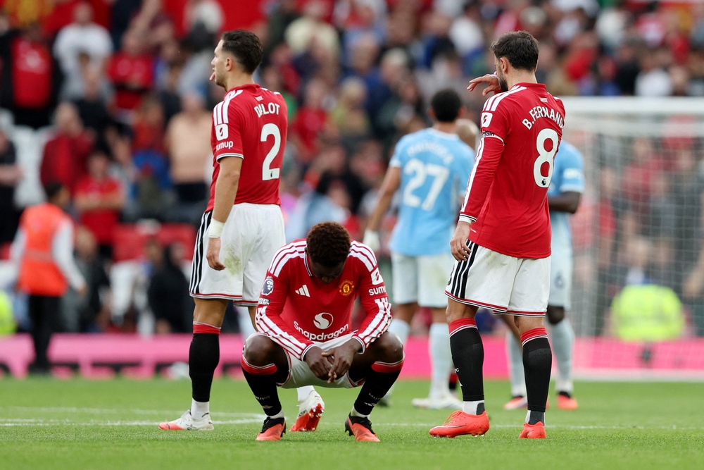 The result leaves United in 13th in the Premier League, with four points from four games (Reuters)