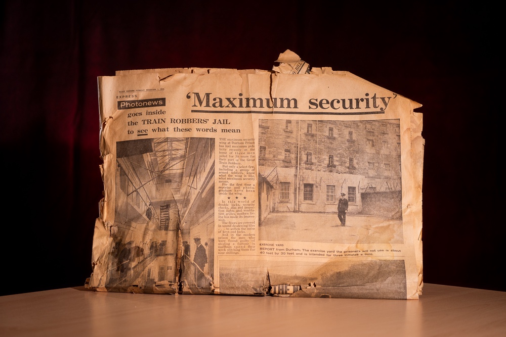 A copy of the Daily Express from Tuesday February 1st 1966 with a photo feature on the prison used to house the Great Train Robbers (Aaron Chown/PA)