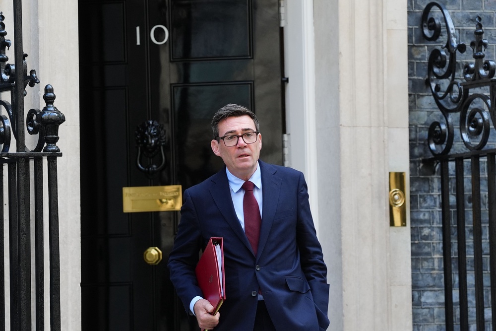 Prime Minister Andy Burnham departs 10 Downing Street, London (PA Wire)