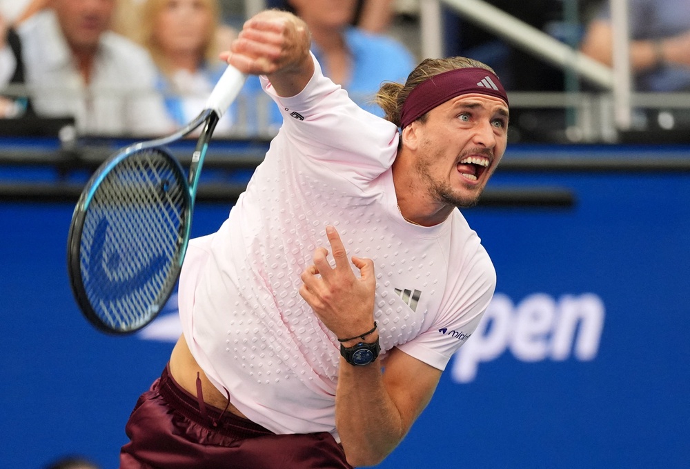 Zverev bounced the ball up to 25 times before hitting a serve (Reuters)