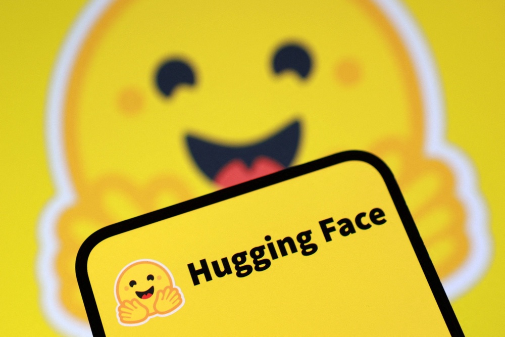 Hugging Face logo is seen in this illustration taken, September 13 (Reuters)