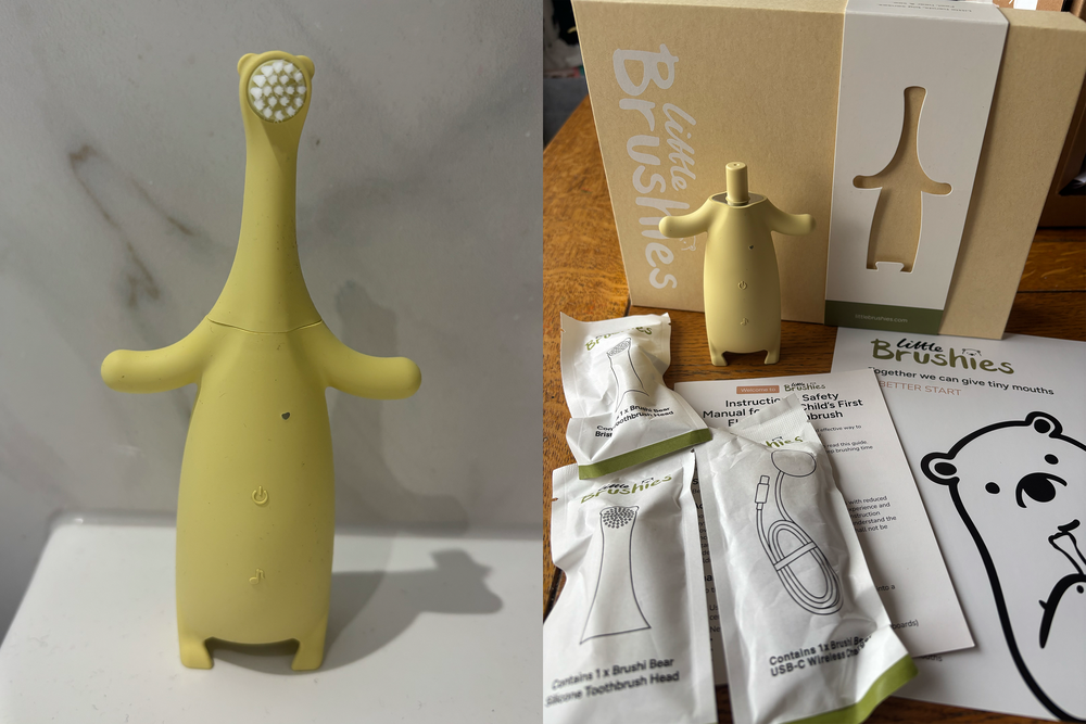 The brush head is double-sided (Katie Byrne/The Independent)