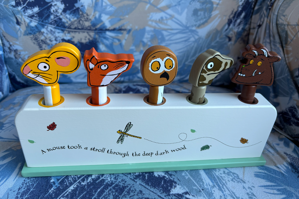 The pop-up wooden characters were a hit (Katie Byrne/The Independent)