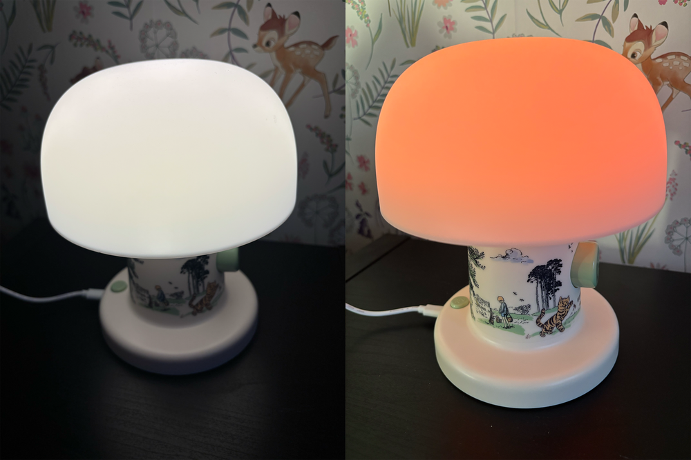 The lamp has a sunset mode that lasts for 20 minutes (Katie Byrne/The Independent)