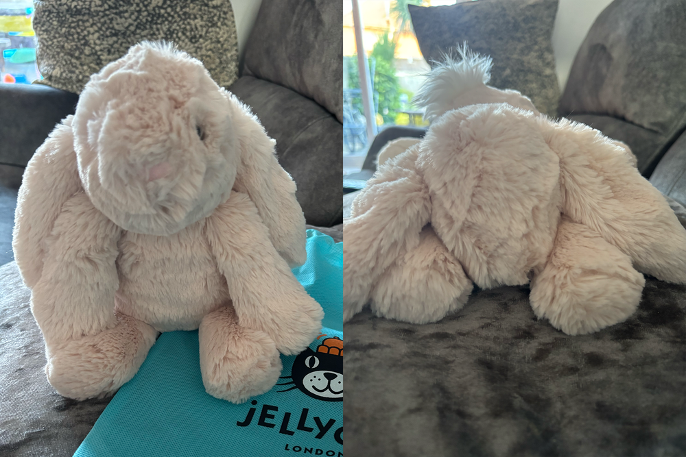 The smudge rabbit is a great Jellycat for little ones (Katie Byrne/The Independent)