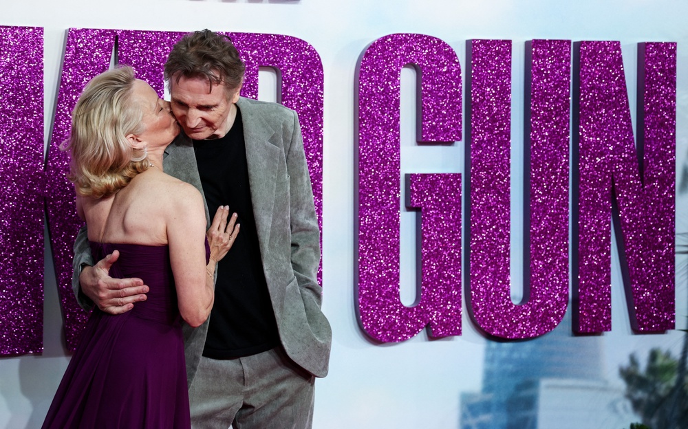 Neeson had a short-lived romance with Pamela Anderson last year, the ‘Baywatch’ star revealed (AFP/Getty)