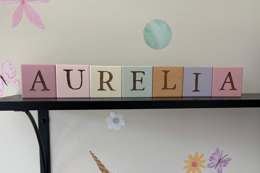 The blocks add simple personalisation to a room (Katie Byrne/The Independent)