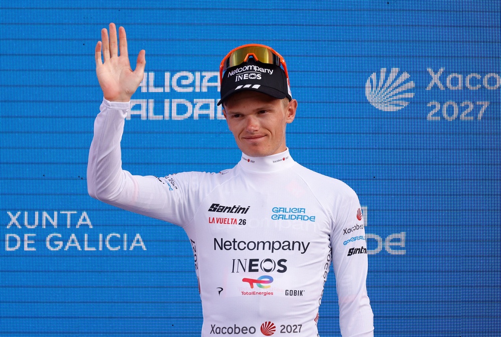 Oscar Onley sealed the best young rider's white jersey (Reuters)