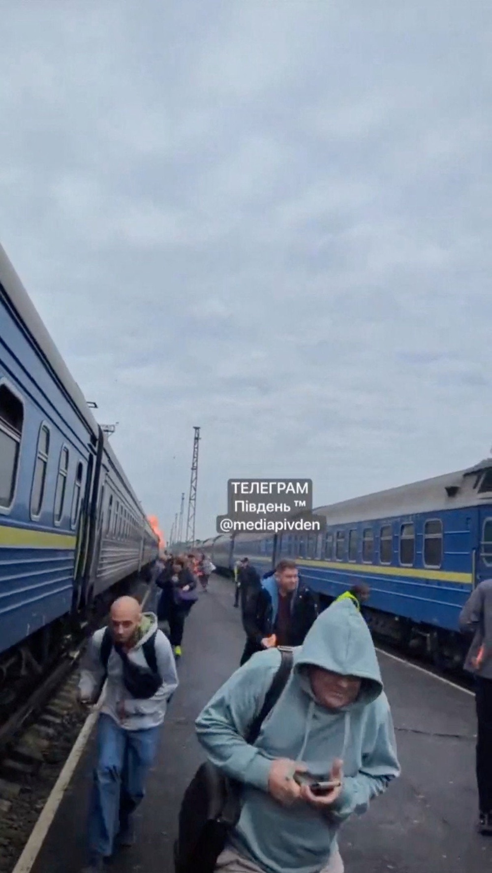 Russia hits passenger train on Ukraine's border with Poland just misses 'diplomatic train' (Reuters)