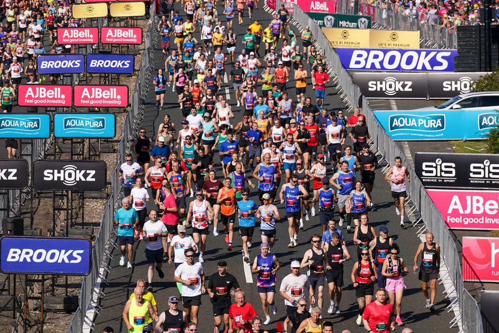 The world’s biggest half marathon saw over 63,000 runners completing the iconic 13.1 mile course (Getty)