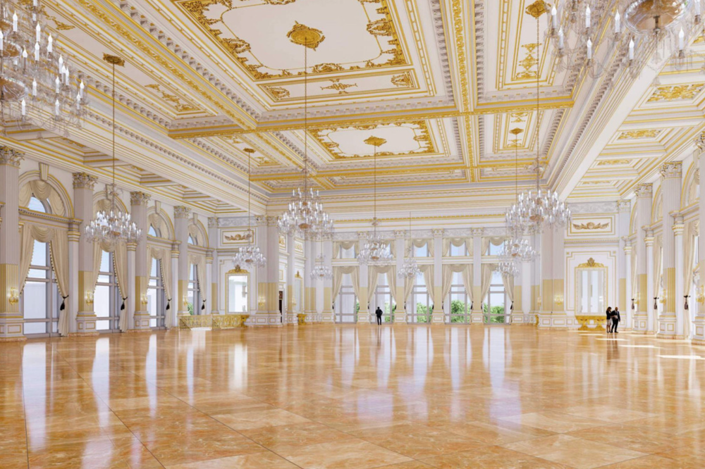 President Donald Trump has posted new renderings of what his controversial White House ballroom will look like inside on Truth Social (@realDonaldTrump)